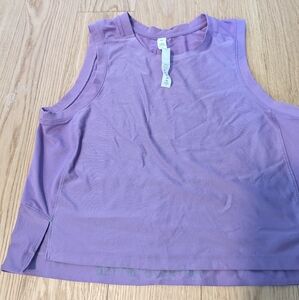 Lululemon MESH BACK CROPPED TRAIN TANK TOP in Wisteria Purple